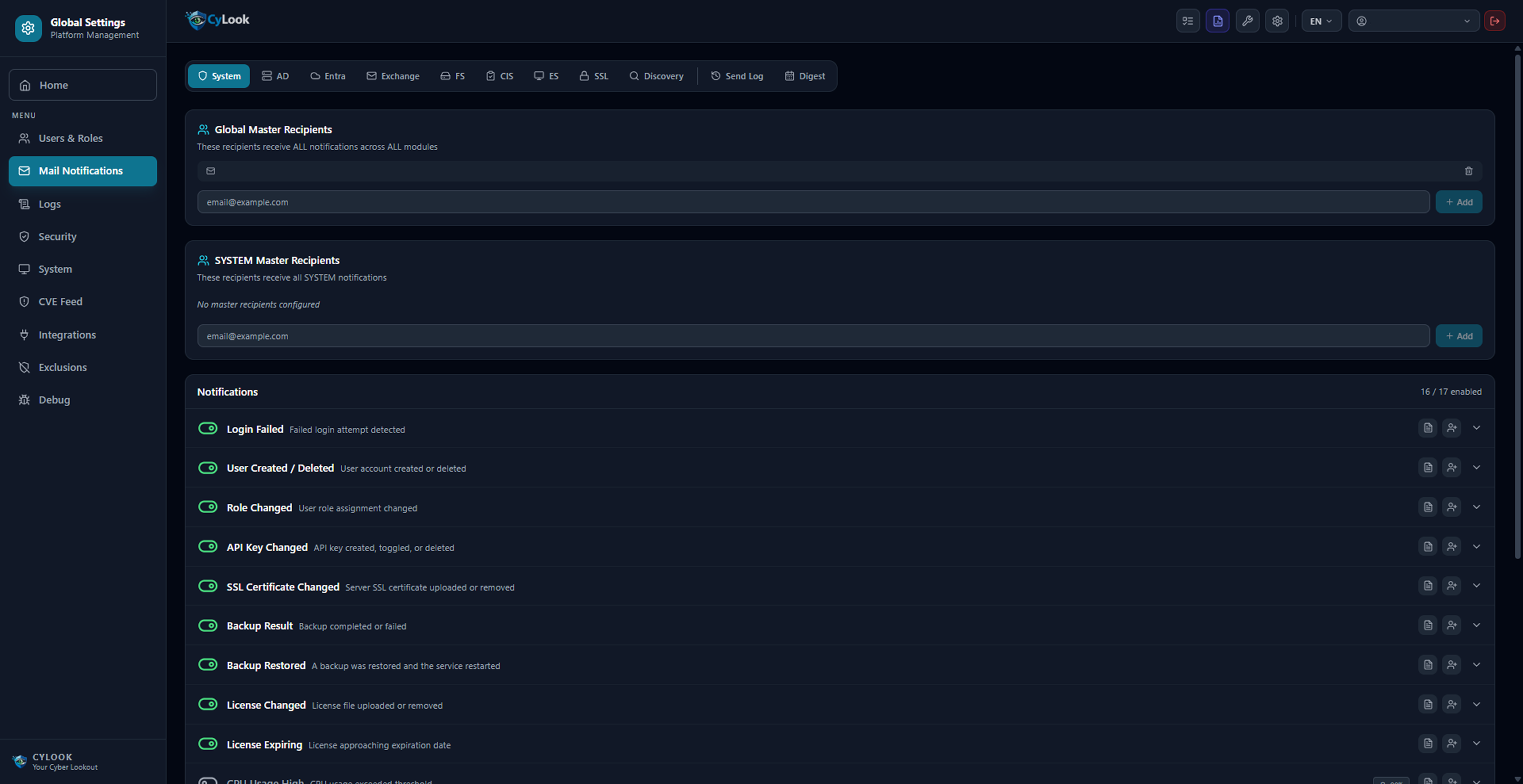 Email Notifications — System