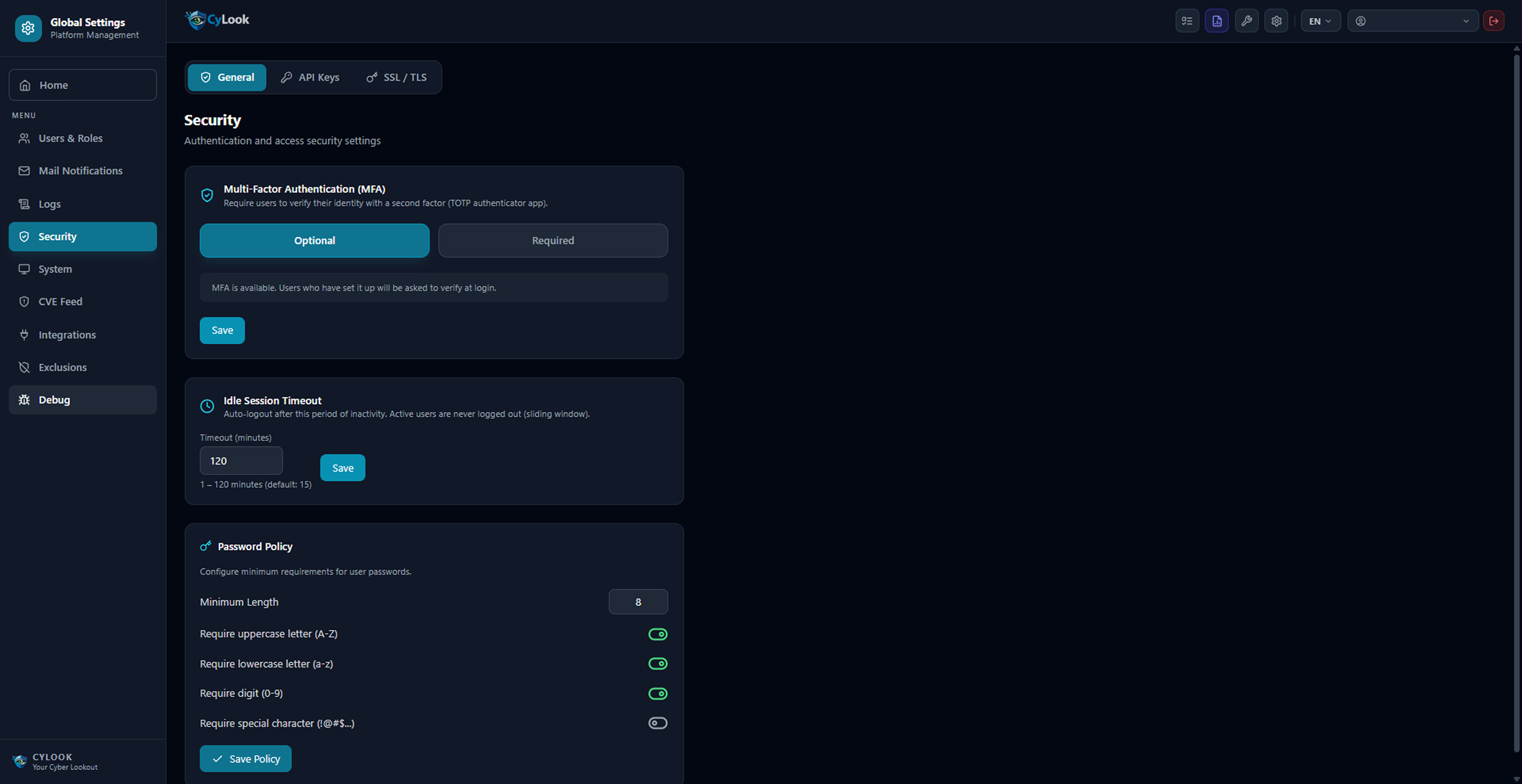 Security Settings